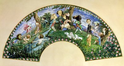 Fan Depicting George Sand and Her Friends in 1838 by George Sand